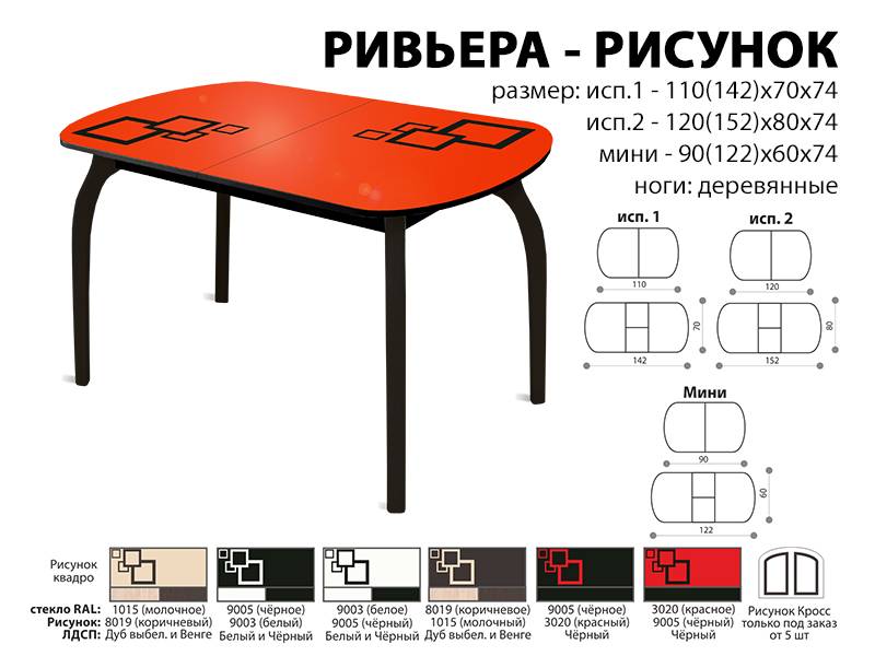 стол обеденный ривьера рисунок в Новокузнецке