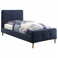 кровать button tufted flannelette navy 140х200 в Новокузнецке