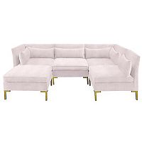 диван zara sectional угловой розовый в Новокузнецке