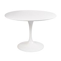 стол eero saarinen style tulip table mdf d100 глянцевый белый в Новокузнецке