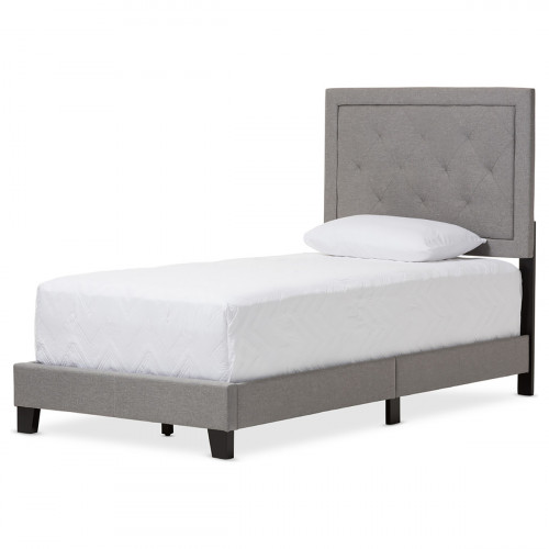 кровать paris linen upholstered gray 90х200 в Новокузнецке