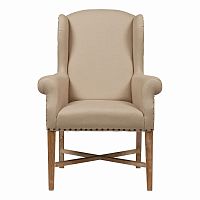 кресло мягкое с ушами french wing chair бежевое в Новокузнецке