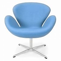 кресло swan chair голубое в Новокузнецке