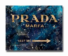 постер prada mafia на синем в золотом a4 в Новокузнецке