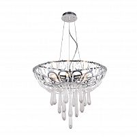 подвесная люстра crystal lux dorotea sp5 d450 chrome прозрачная в Новокузнецке