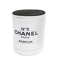 декоративная бочка- пуф chanel №5 white m в Новокузнецке