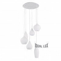 подвесная люстра ideal lux soft sp6 bianco в Новокузнецке