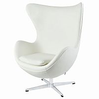 кресло egg chair by arne jacobsen белое в Новокузнецке