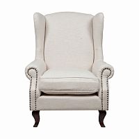 кресло collins wingback chair кремовая ткань в Новокузнецке