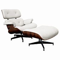 кресло lounge chair & ottoman белое в Новокузнецке