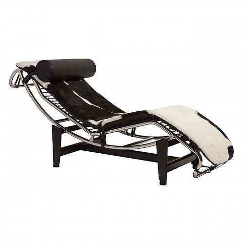 шезлонг chaise longue lc4 черно-белый в Новокузнецке