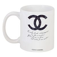 кружка с рисунком drink champagne. coco chanel в Новокузнецке