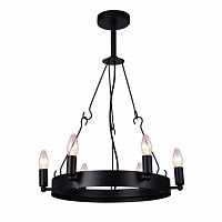 дизайнерская подвесная люстра arte lamp bastiglia a8811sp-6bk черная в Новокузнецке