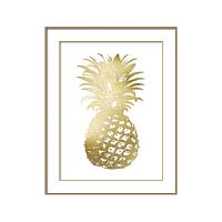 постер gold pineapple золотой в Новокузнецке