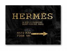 постер hermes без рамки, черный, а4 в Новокузнецке