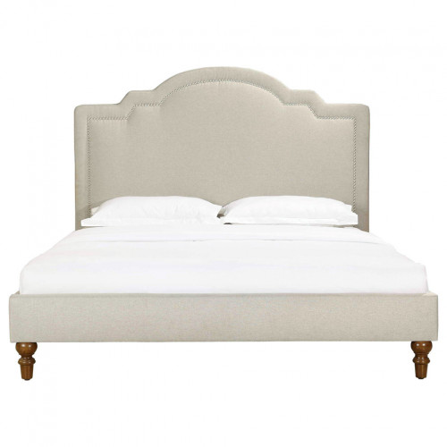кровать двуспальная 160х200 бежевая cassis upholstered в Новокузнецке