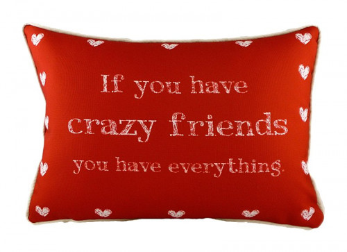 подушка с надписью crazy friends в Новокузнецке