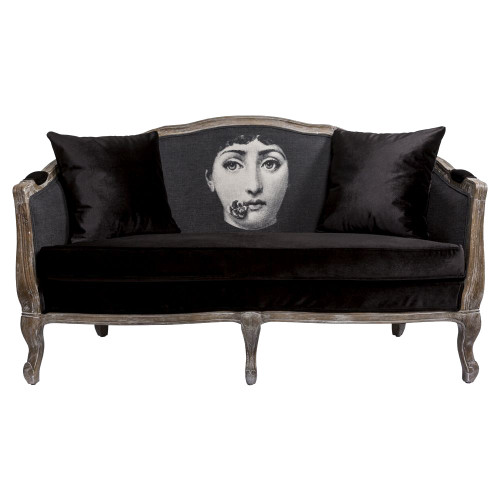 диван «комплимент» fornasetti прямой черный в Новокузнецке