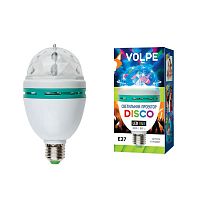 светодиодный светильник-проектор (09839) volpe disko uli-q301 03w/rgb/e27 white в Новокузнецке