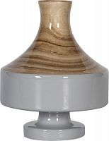 ваза настольная rustic chic vase wood grey в Новокузнецке