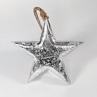 игрушка на елку звезда серебряная snow star, 15х15х2,5 см в Новокузнецке