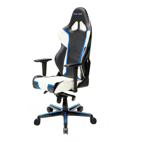 кресло геймерское dxracer racing черно-бело-синее в Новокузнецке