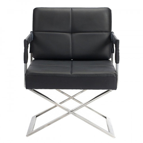 кресло aster x chair кожа черное в Новокузнецке