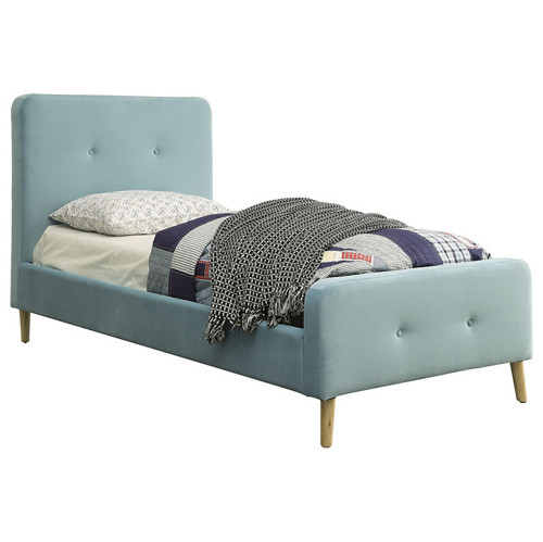 кровать button tufted flannelette blue 90х200 в Новокузнецке