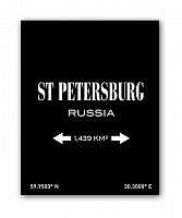 постер st.petersburg а4 (черный) в Новокузнецке