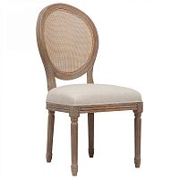 стул vintage french round cane back кремовый лён в Новокузнецке