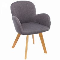 стул деревянный стул asia wooden legs / grey fabric в Новокузнецке