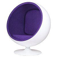 кресло eero ball chair бело-фиолетовое в Новокузнецке