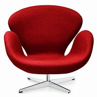 кресло swan chair темно-красное в Новокузнецке