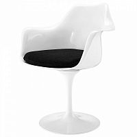 стул eero saarinen style tulip armchair черная подушка в Новокузнецке