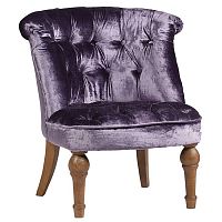 кресло sophie tufted slipper chair вельвет фиолетовое в Новокузнецке