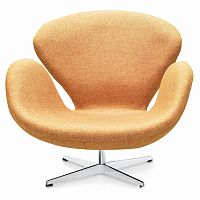 кресло swan chair коричневое в Новокузнецке