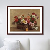 картина: panier de zinnias, 1856г. в Новокузнецке