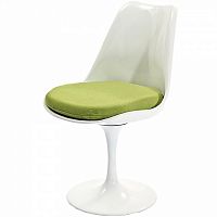 стул eero saarinen style tulip chair зеленая подушка в Новокузнецке