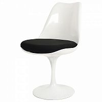 стул eero saarinen style tulip chair черная подушка в Новокузнецке