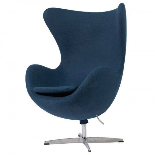 кресло egg chair серо-синее в Новокузнецке