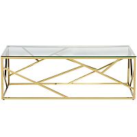 стол журнальный h-bridge gold 120*60*40см золотой в Новокузнецке