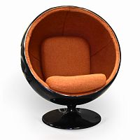 кресло ball chair черно-коричневое в Новокузнецке