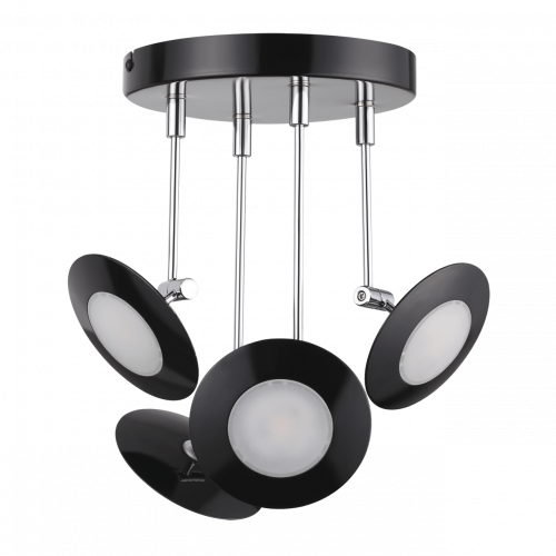 потолочная светодиодная люстра odeon light uliss 3811/28cl черная в Новокузнецке