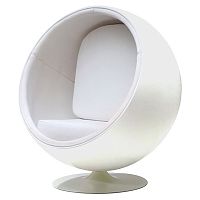 кресло eero ball chair белое в Новокузнецке