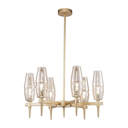 подвесная люстра maytoni lita h002pl-06g янтарная в Новокузнецке