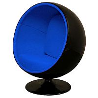 кресло eero ball chair синее с черным в Новокузнецке