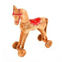 украшение новогоднее лошадка на колесах christmas horse, 40х30х13 см в Новокузнецке